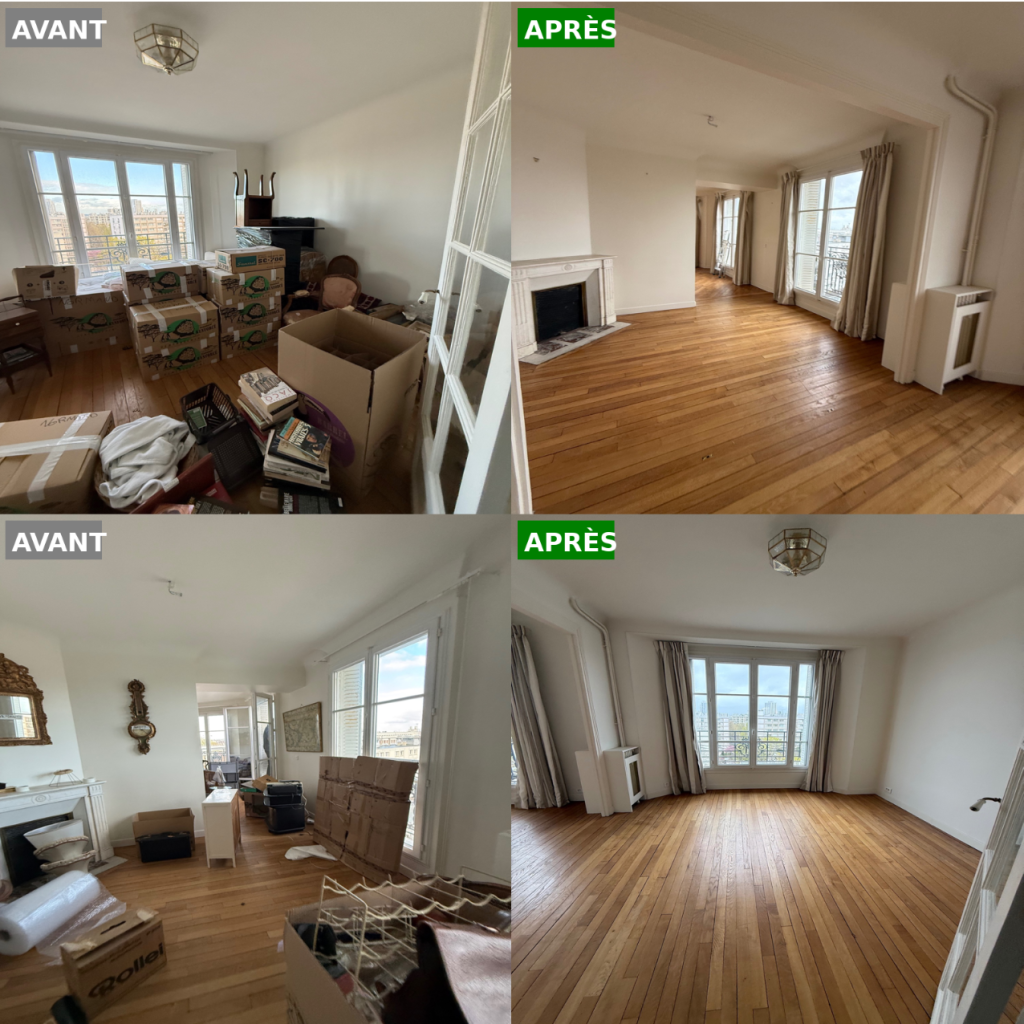 Déménagement d’un appartement parisien – Avant / Après